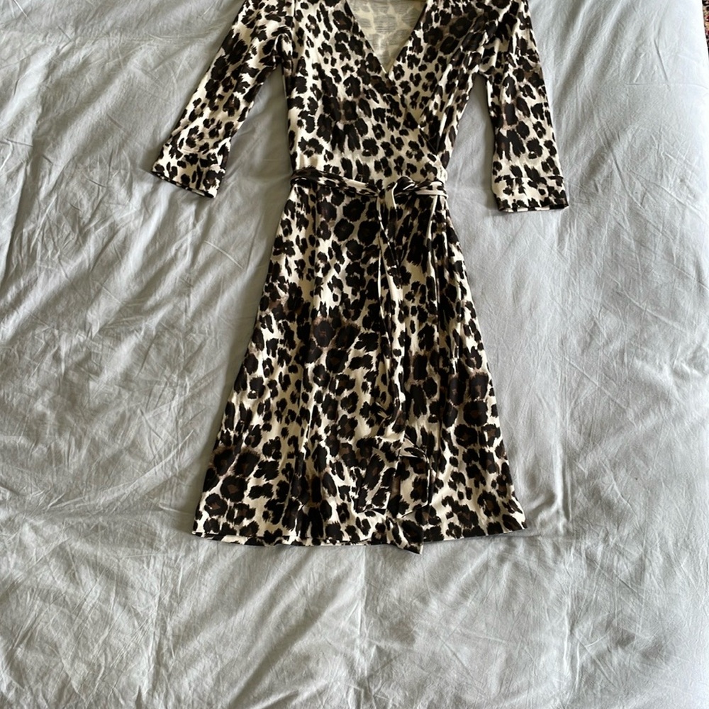 DVF Leopard Print Wrap Dress
